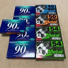 昭和レトロSONYカセットテープ／ノーマル90分／メタル8本SET超レア現状品‼️の画像