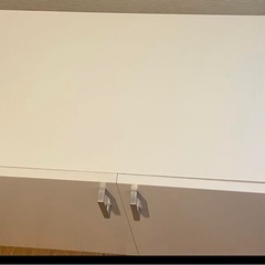 キャビネット　サイドボード　扉収納　食器棚　棚調整可　シェルフ　80の画像