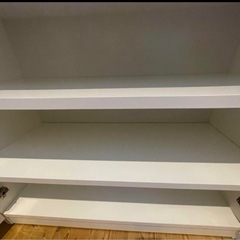 キャビネット　サイドボード　扉収納　食器棚　棚調整可　シェルフ　80の画像