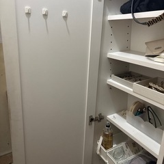 全身鏡　ミラー　収納付きの画像