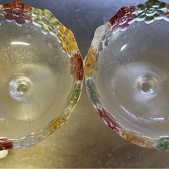 お譲りします。　新品未使用　ガラスデザート皿　5個の画像