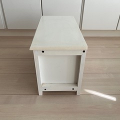 【2個セット】白いガラス扉収納ボックス（スタッキング可能） の画像