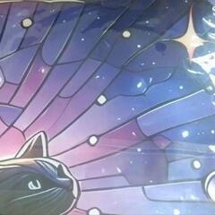 大人気！月と猫のタロットクロスの画像