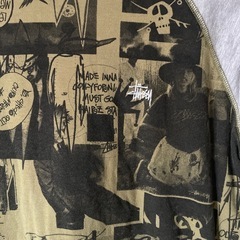 STUSSYとFUTURA LABORATORIESのコラボ 7分丈シャツの画像