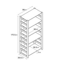 無印良品パイン材ユニットシェルフ・８６ｃｍ幅・大の画像