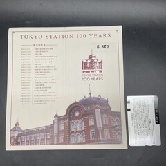 東京駅開業100周年記念Suica 鉄道グッズ 台紙付き 未使用　保管品　記念パンフレット ＪＲ東日本 スイカ 交通系ICカードの画像