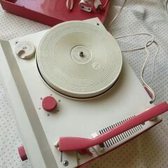 NATIONAL レコードプレーヤー ホワイト/ピンクの画像