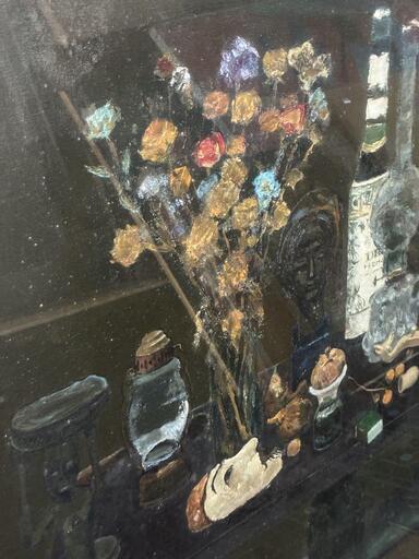 室田豊四郎/ Murota /献花 /日本画 /絵画 /油彩 室田豊四郎/ Murota /像のある静物/洋画家 /絵画 /油彩 (にし