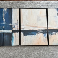 アート　絵　ポスター　50×70 北欧　ナチュラル　青　ニュアンス