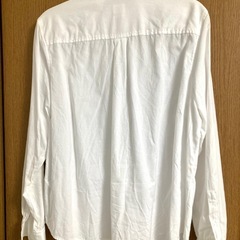 リーバイス　Levi's クラシック　白系 長袖シャツ　レディス　Lサイズ:スペアボタン大小1個ずつ付きの画像