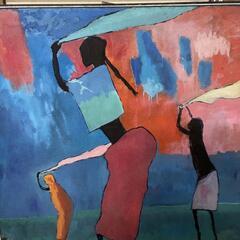室田豊四郎/ Murota /印度の洗濯屋/洋画家 /絵画 /油彩の画像