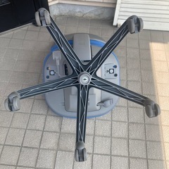 引き取り限定 オフィス オフィスチェア O Aチェアー 肘なし ブルー事務 ②の画像