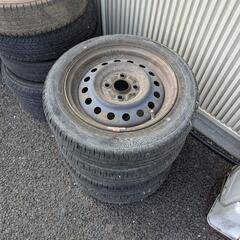 155/65R14の国産タイヤが付いたホイール4本セットの画像