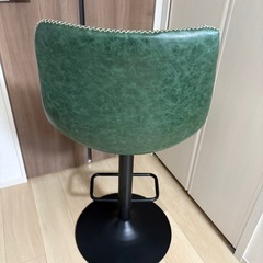 合成皮革チェア(グリーンカラー)の画像