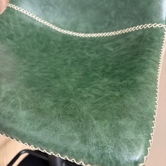 合成皮革チェア(グリーンカラー)の画像