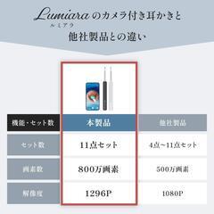 耳かき カメラ イヤースコープ ピンセット 子供 ライト 11点セットの画像