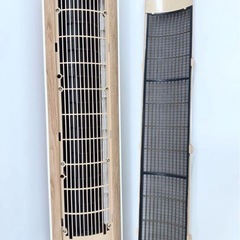 モダンデコ スリムタワーファン AIR SLIM 扇風機 DC 木目調 ブラウンの画像