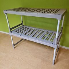 押入れ 整理棚 2台入り 幅76～93×奥行37×高さ36・38・40・43cm ピタッ！と伸びるん棚 レギュラータイプ （ 棚 ラック 収納 押入れ収納 伸縮 高さ調節 フリーラック クローゼット収納 収納棚 クローゼット 押し入れ 階段下 ）の画像