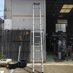 伸縮はしご　伸縮脚立　壁掛け　屋根　4M　10段　アルミ　耐荷重100kgの画像