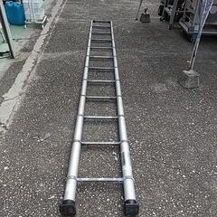 伸縮はしご　伸縮脚立　壁掛け　屋根　4M　10段　アルミ　耐荷重100kgの画像
