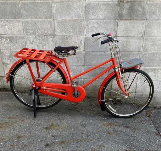 レトロ自転車　郵便局　実用車　運搬車