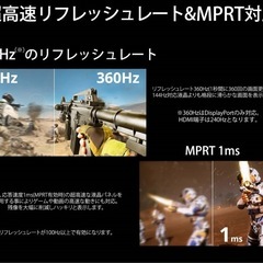 JAPANNEXT 24.5型 360Hz ゲーミングモニターの画像