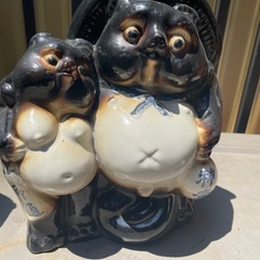 狸の置物セットの画像