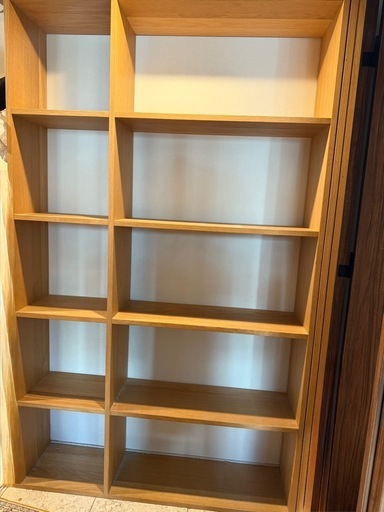 無印良品　オーク材　スタッキングシェルフセット　5段&times;2列