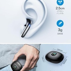 ✨新品✨【3g超軽量】ワイヤレスイヤホン 長時間連続再生 Hi-Fi音質 ゲーム 両耳の画像