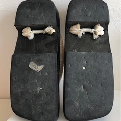 M【中古品】マルイ OIOI ラクチン快適シリーズ 麻の葉 幅狭 下駄 Lサイズ メンズの画像