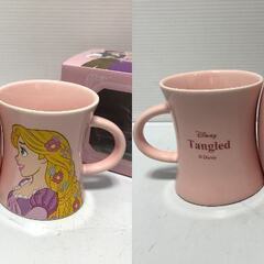 ☆【未使用品】Disney ディズニー ミッキー カトラリー 6Pセット スプーン&フォーク 塔の上のラプンツェル Tangled ペアマグ 箱付き マグカップ ピンク(NF250722)546-76の画像