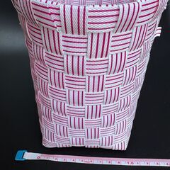 PPバンドカゴバッグ　ミニ➕ミニミニのセット　赤系①の画像