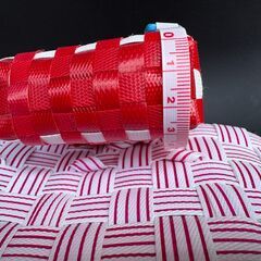 PPバンドカゴバッグ　ミニ➕ミニミニのセット　赤系①の画像