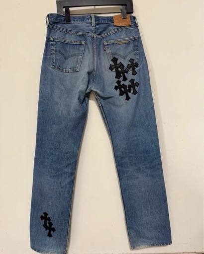 34インチ　クロムハーツ 501 デニム　パンツ　クロスパッチ
