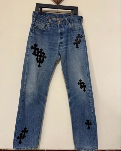 34インチ　クロムハーツ 501 デニム　パンツ　クロスパッチ