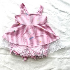 値下げ　美品　水着　80 女の子　UVカット　ワンピースの画像