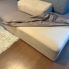 値下げ【中古】ソファー 2人掛け アイランドソファ ソファ グレー の画像