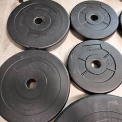 計55kg　バーベルプレートセット　筋トレ　ベンチプレスの画像