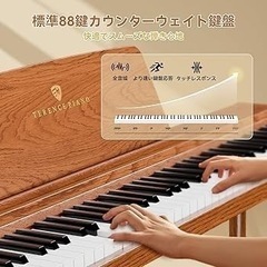 新品！電子ピアノ88鍵カウンターウェイト鍵盤 木製フランス製 ステレオペダル付きの画像