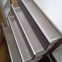 ★リユースのサカイ水戸店★NITORIレンジ台ブラウン×ホワイトH94.5×D50.5×W119.5クリーニング済みMT5114の画像