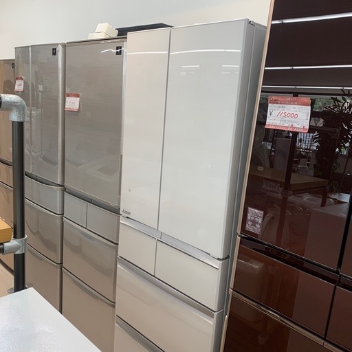 美原店 三菱 ノンフロン 冷凍冷蔵庫 MR-WX52D-W 2019年製 6ドア