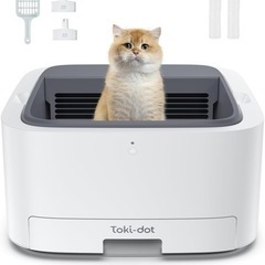 ブランド: Toki-dot 5.0 5つ星のうち5.0 (1) 【電動半自動式】Toki-dot 猫 トイレ 自動 F001，ワンボタンで操作 自動定期消臭 お手入れ簡単 掃除簡単 の画像