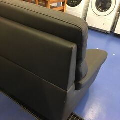 ★リユースのサカイ横浜南店★YM1341  二人掛けソファ ダークブラウン W188×D75×H93 クリーニング済みの画像