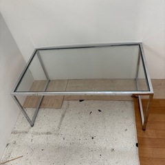 ⭐️ガラステーブル⭐️ 美品 长100宽60高45 大阪市近郊配送無料の画像