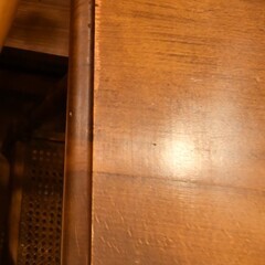 ●近郊格安配送(^^♪●カリモク　コロニアル　サイドテーブル　中古品●相模原　横浜　神奈川●花台　コンソール　TEL/FAX台　電話台●の画像