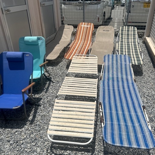 値引きしました。断捨離中  サマーベット、テーブル、椅子
