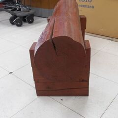 丸太ベンチ 横82×奥行26.5×高さ40㎝ ガーデニング ハンドメイド 木製 ベンチ 苫小牧西店の画像