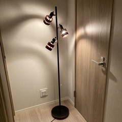 間接照明　スタンド　/　ニトリ　フロアランプ　ウッドリング2の画像