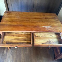 チーク家具　パソコンデスク　机　アジアン家具の画像