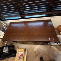 ダークブラウン木製オフィスデスク／5,000円／渋谷区千駄ヶ谷 引き取り限定の画像